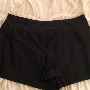 Black swim shorts